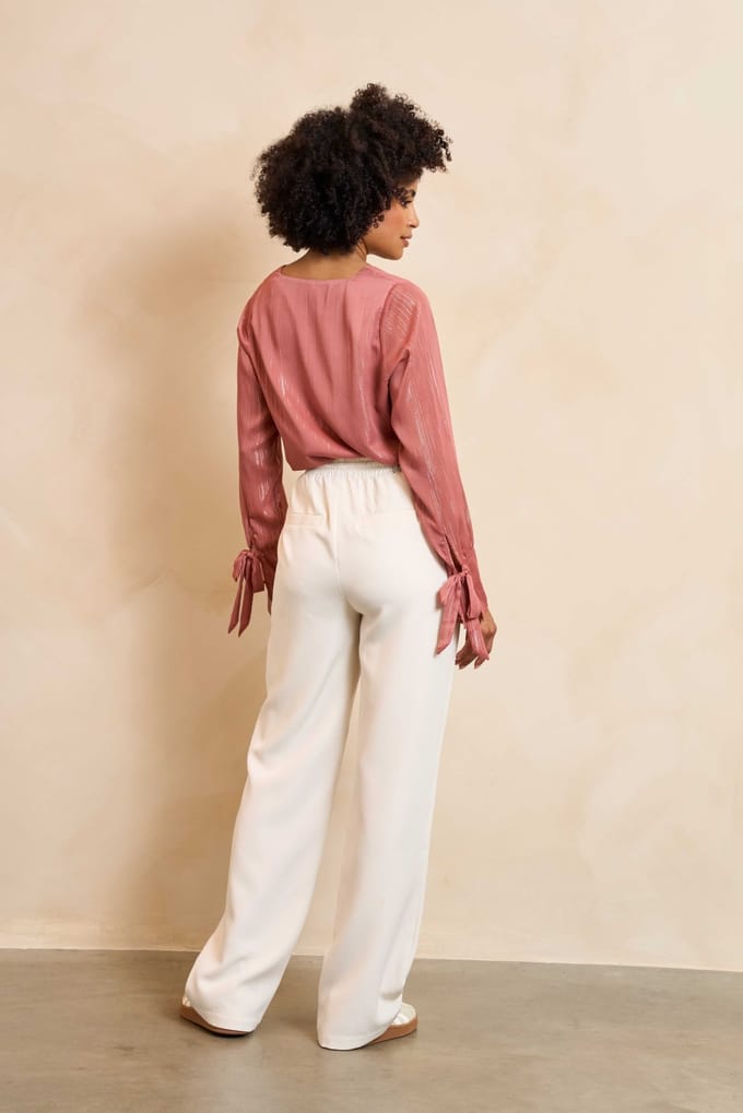 Lofty Manner Broek Trouser Serin Ra201 1 115 Ecru Dames Maat - XS