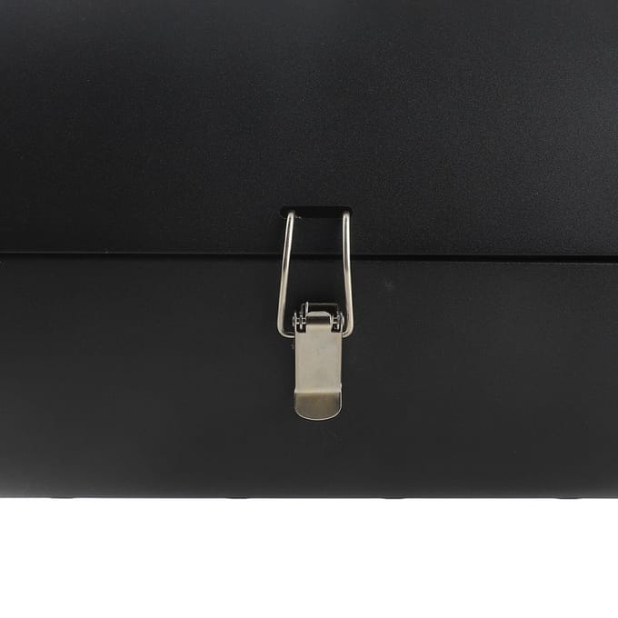 Houtskoolbarbecue Grill Draagbaar Rookvrij Dubbelzijdig Metalen Houtskool BBQ Grill voor Camping gray