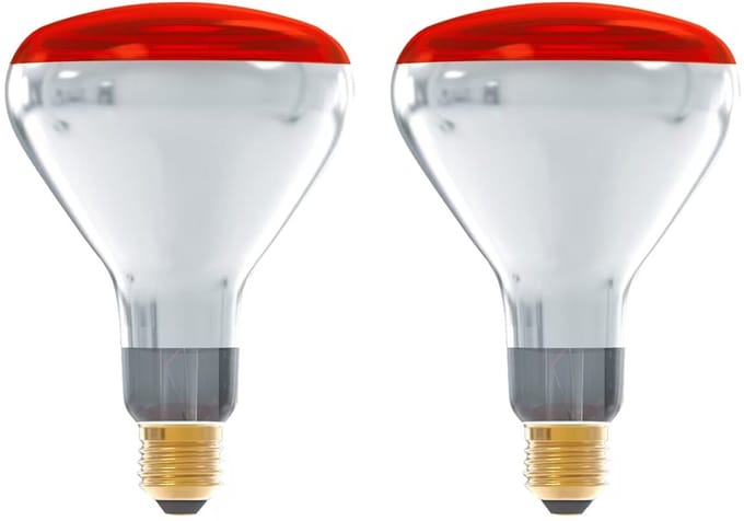 Technik Infrarood Warmtelamp R125 E27 - 150W - 1250lm 2700K - Half Rood Licht - 2 stuks