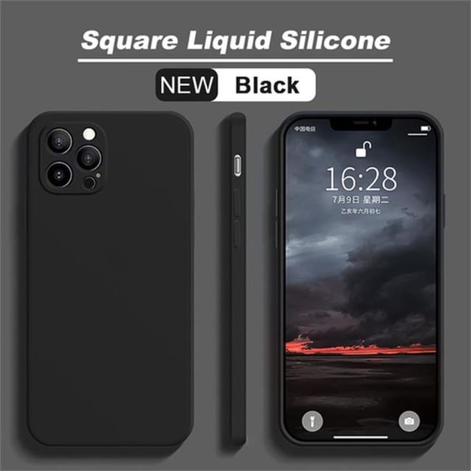 Coque de luxe originale en silicone liquide antichoc pour iPhone 14, 13, 12, 11 Pro Max For iPhone 13 gray