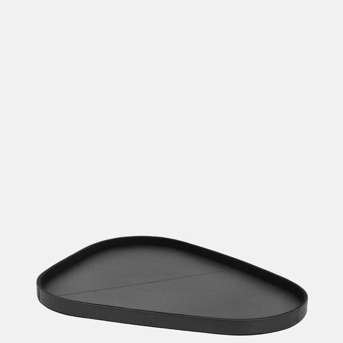 Chamada Lotte leren dienblad organisch effen L black