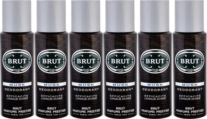 Brut Musk - 200 ml - Deodorant - Voordeelverpakking 6 stuks