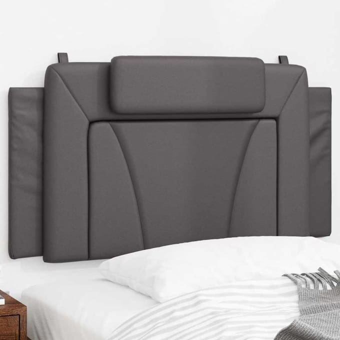 vidaXL - Hoofdbordkussen - "Viana" - 100 - cm - kunstleer - grijs