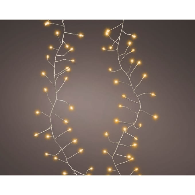LED Snoer 100 LEDs 120 cm Warm Wit Licht Zilver