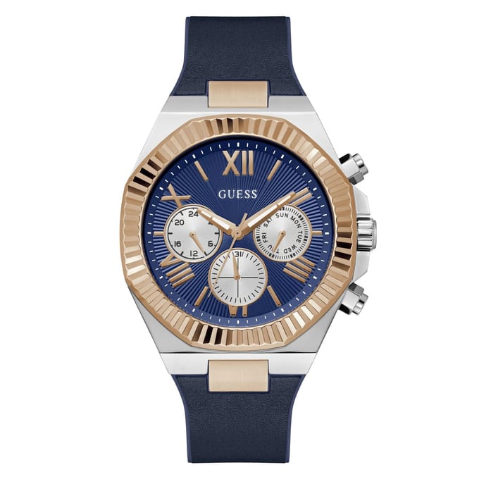 Guess Equity GW0791G2 Horloge - Overig - Blauw - Ø 44 mm