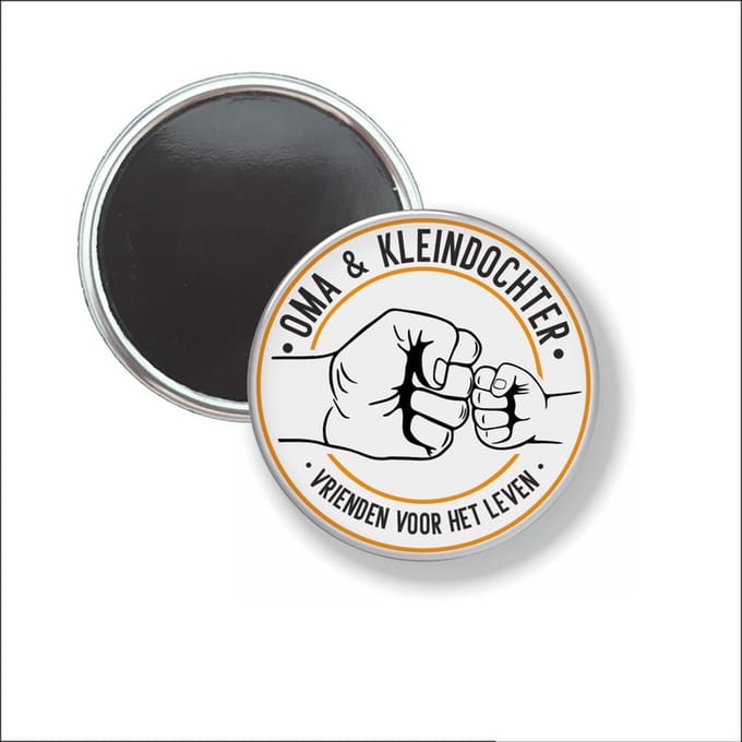 Button Met Magneet 58 MM - Oma & Kleindochter - NIET VOOR KLEDING