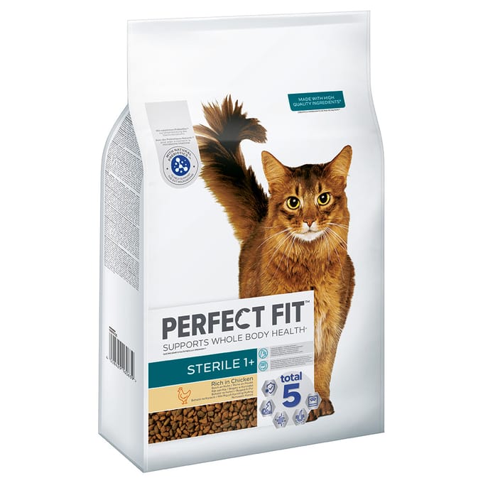 2x7kg Sterile 1+ Rijk aan Kip Perfect Fit Kattenvoer