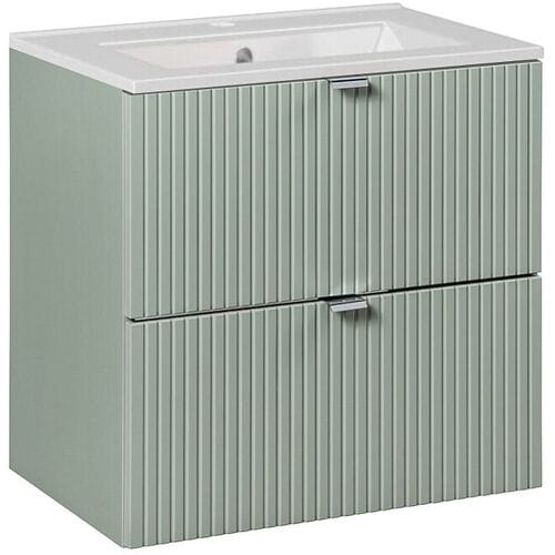 Petits-Meubles Enkele wastafel 60cm 2 laden Jade Groen