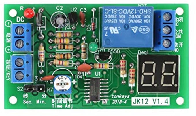 DC12V Timer Module - Instelbare Relais Schakelmodule met LED Display en Countdown Functie