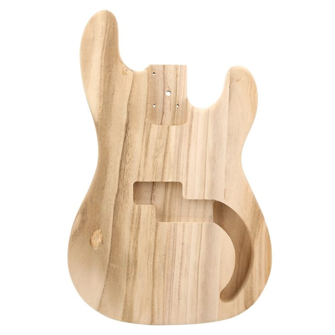 Onafgewerkte Bass Body Gitaarvat voor PB Stijl Esdoorn Doe-het-zelf Elektrische Gitaar Onderdelen Accessoires beige