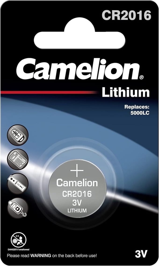 CR2016 Knoopcel Lithium batterij - 1 stuk, Blisterverpakking