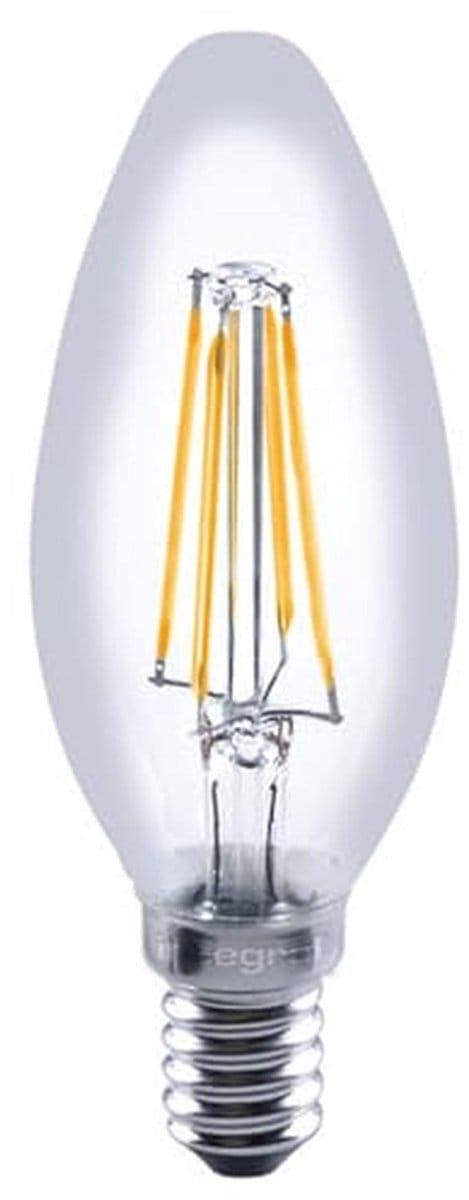 Kaars LED Lamp - Kroonluchter Fitting - Sfeer Verlichting - Energiezuinig Dimbaar - 470 Lumen - Warm Wit