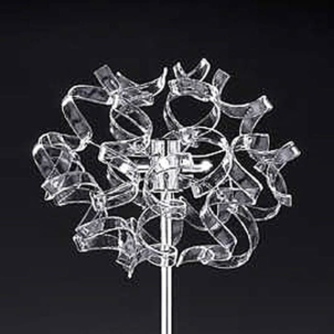 Metallux Vloerlamp Crystal met bewerkt punt