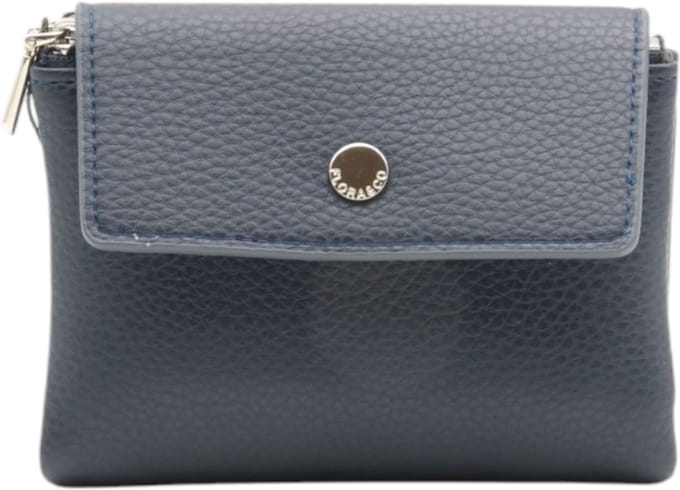 Flora&co - Paris - portemonnee - dames beugelportemonnee - broekzakformaat - blauw