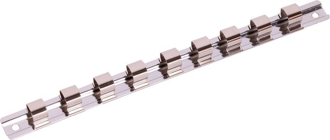 Doppenrails, 1/2 duims, voldoende voor 9 doppen, doprail, dophouder
