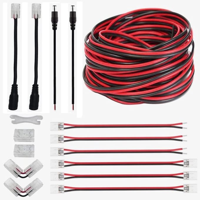 Allecto - Ledstrip-connector - 16 stuks - 2-polig - 3528/2835