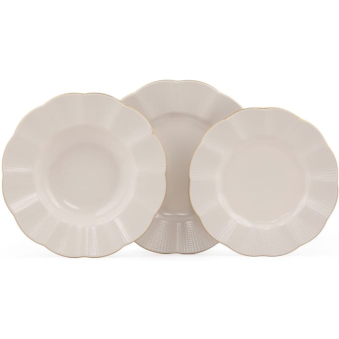 Asir - Dinerset - eetset - servies (18 stuks) - Wit Goud