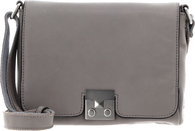 FREDsBRUDER Leren Schoudertas Treasure Crossbag Grey Grijs