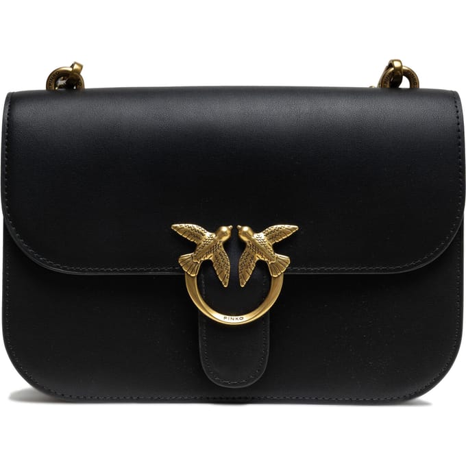 Zwarte Leren Love Bell Classic Schoudertas