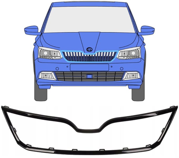Frame van de grille voor Skoda Fabia 2014-2018