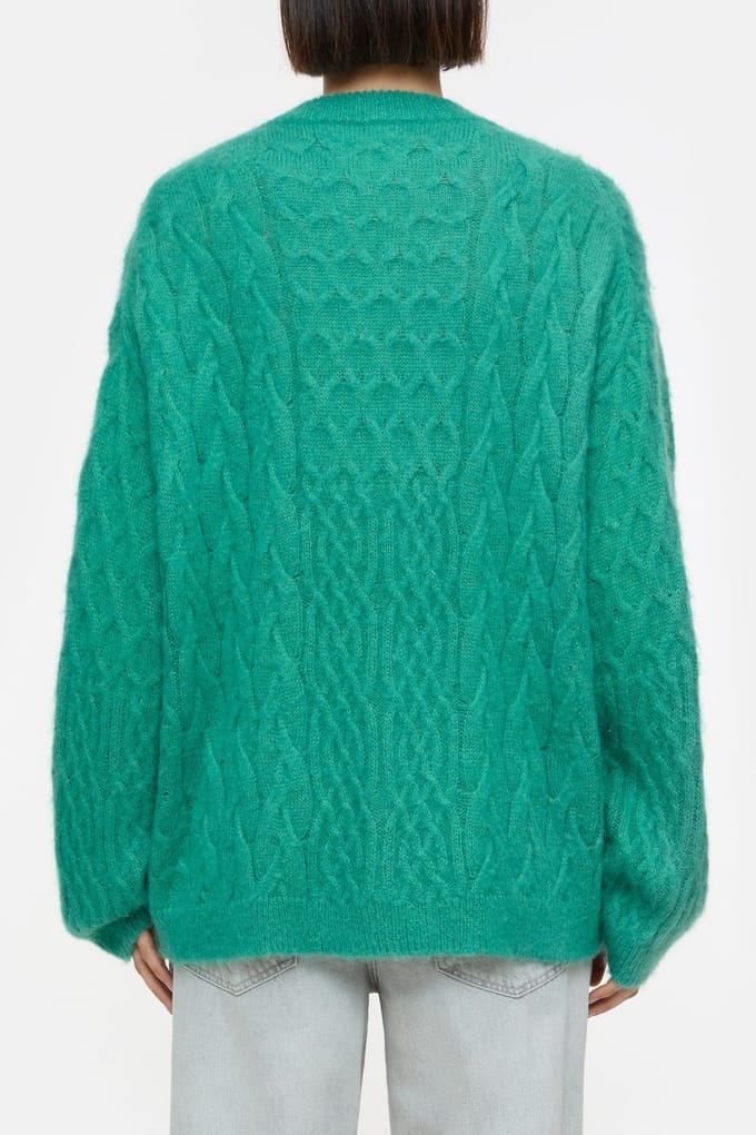 Closed Cable Long Sleeve Meadow Green Taglia: M | Maglioni a maglia Outlet | Donna | Verde