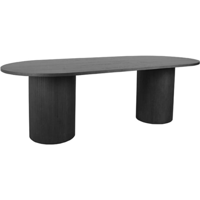 LABEL51 Oliva Eetkamertafel - Zwart - Eiken - 240 cm