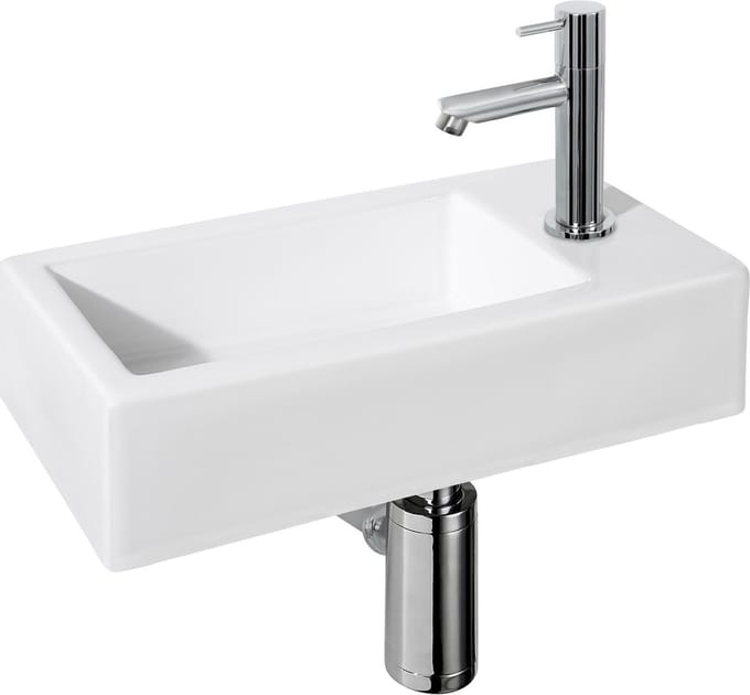 Differnz Fonteinset Mix&match Ravo Keramiek Recht Chroom