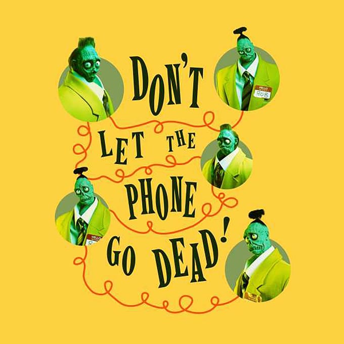 Beetlejuice Don't Let The Phone Go Dead Unisex T-Shirt - Yellow - S
