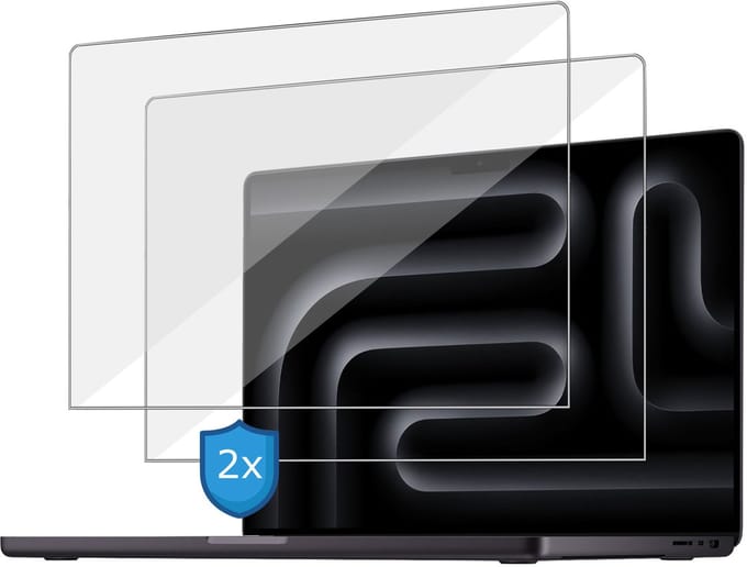 ChiGuard Screenprotector 2x geschikt voor MacBook Air / Pro 13 inch Screenprotector - Beschermglas - Curved - GuardCover