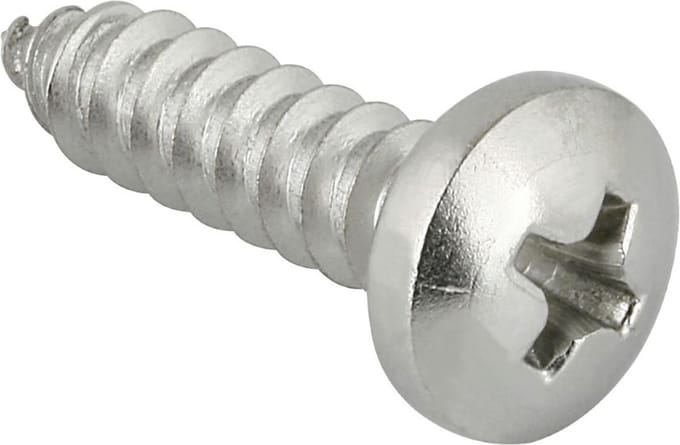 Plaat-schroef cilinderkop3.5 x 19mm. Lang. pozidrive-2. verzinkt. 20 stuks hout-schroeven.Homefix.