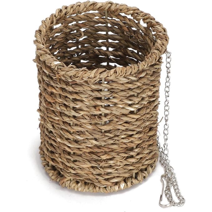 Gevlochten Stroentouw Hamster Zomer Slaap Hangmat Hangend Bed voor Eekhoorn Papegaaien brown