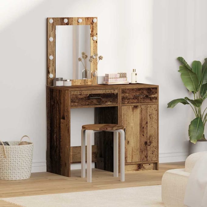 vidaXL - Kaptafel - 2 - st - Bruin - 50 - x - 41 - x - 135 - cm - Bewerkt - hout