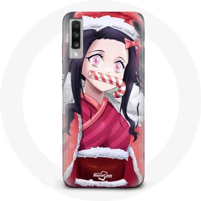 Coque - Maniacase - Samsung Galaxy A70 - Anime Demon Slayer - Souple - Noir