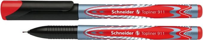Fineliner schneider topliner 911 0.4mm rood | 10 stuks