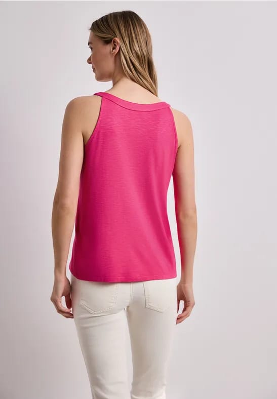 Top met V-hals en decoratief detail