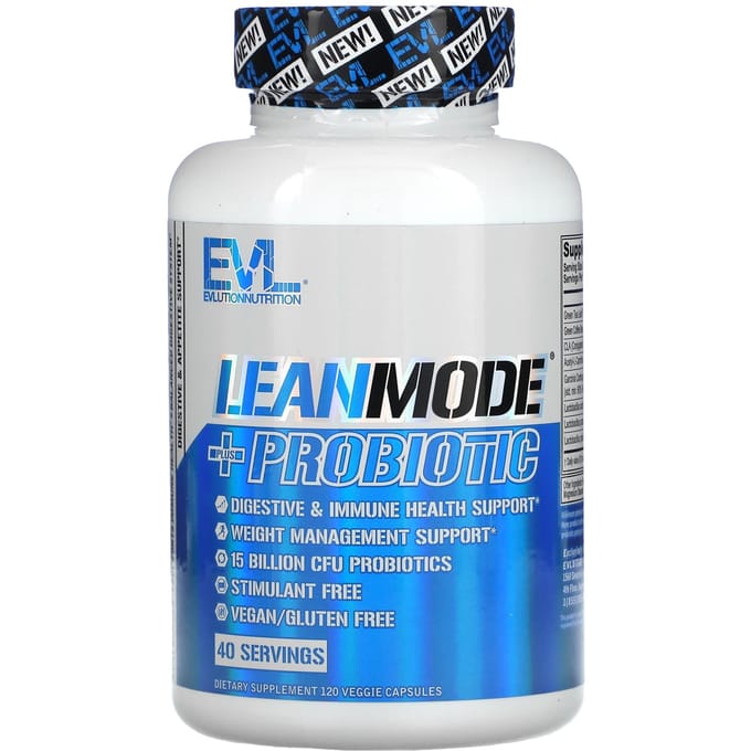 EVLution Nutrition, LeanMode + Probiotica, 120 capsules