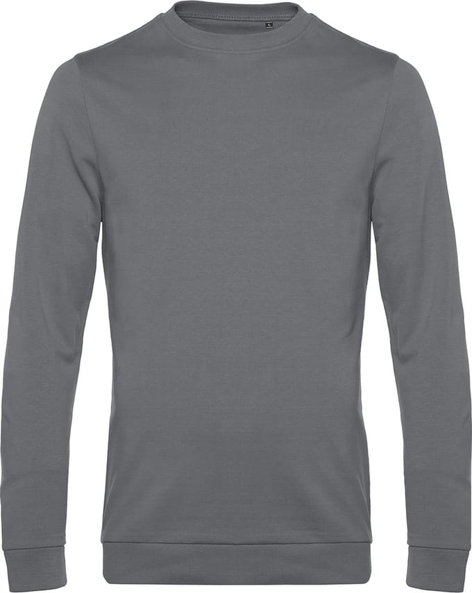 Sweater 'French Terry' B&C Collectie maat M Elephant Grey