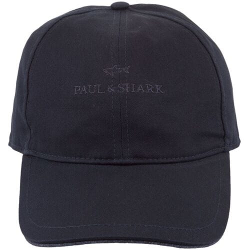Paul & Shark Logo Embroided Cotton Baseball Cap Donker Blauw / male