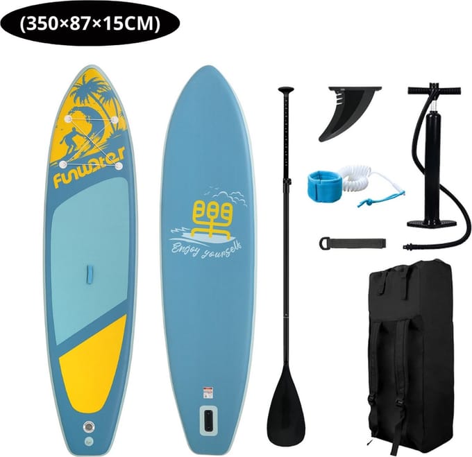 Nivard Sup Board - Opblaasbaar - Supboard - Sup Boards - Paddle - Kayak - 350cm - Blauw