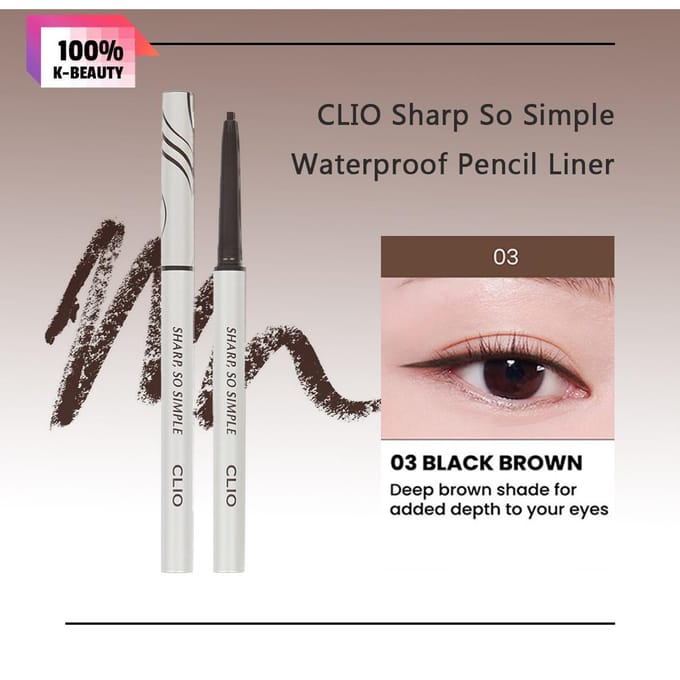 CLIO Sharp So Simple Waterproof Potlood Eyeliner 0.14g/0.005oz  (3 kleuropties) 03