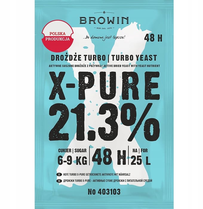 Turbo X-Pure - Gist - Hoog Alcoholpercentage 21,3% - 135g