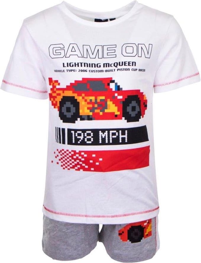 Disney Cars Set - Game On - Wit - Maat 98 (tot 3 jaar)