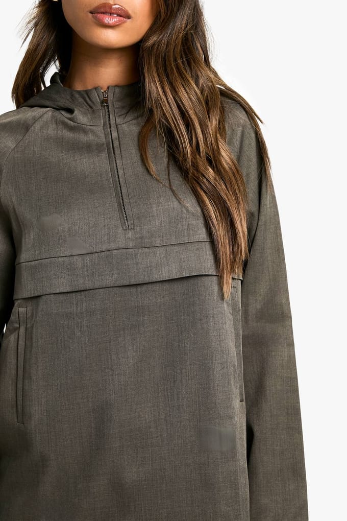 boohoo Dames Geweven Trainingspak Top | Houtskool | Maat: 34