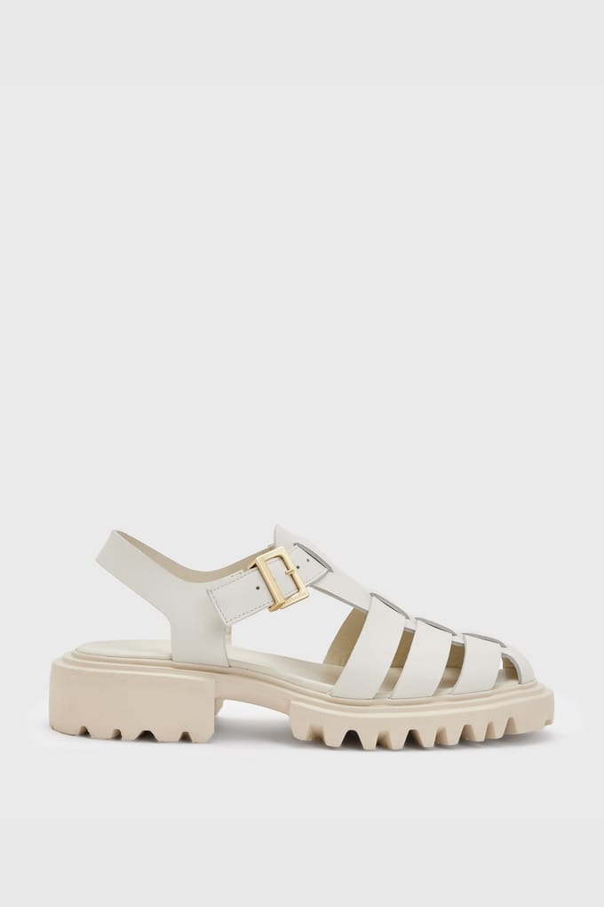AllSaints Nessie Sandal Stone White Taglia: 41 | Infradito Outlet | Donna | Bianco