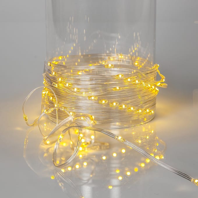 Star Trading LED sprookjesverlichting Dew Drop Micro, transparant, voor buiten, warm wit, 15m