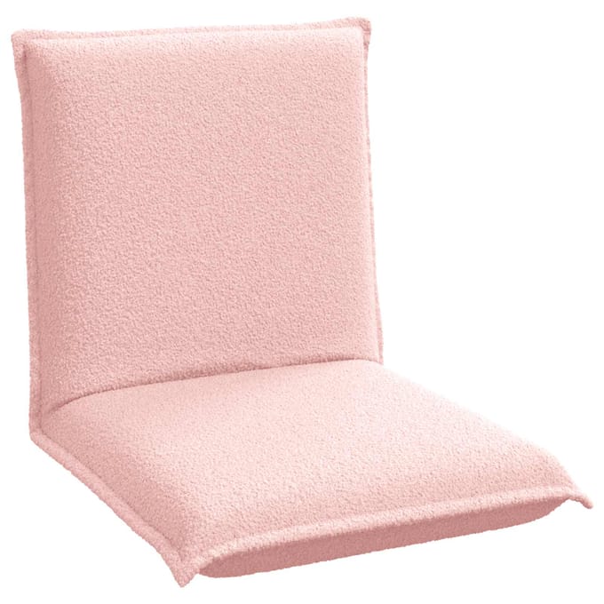 vidaXL - Verstelbare - vloostoel - Roze - Schapenstof