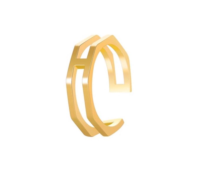 2 Rijen ear cuff | goud gekleurd