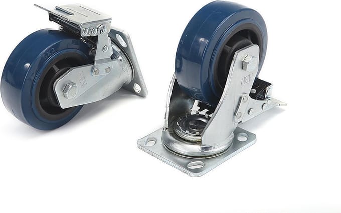 HBM Profi 125 mm. Zwenkwiel met Rem