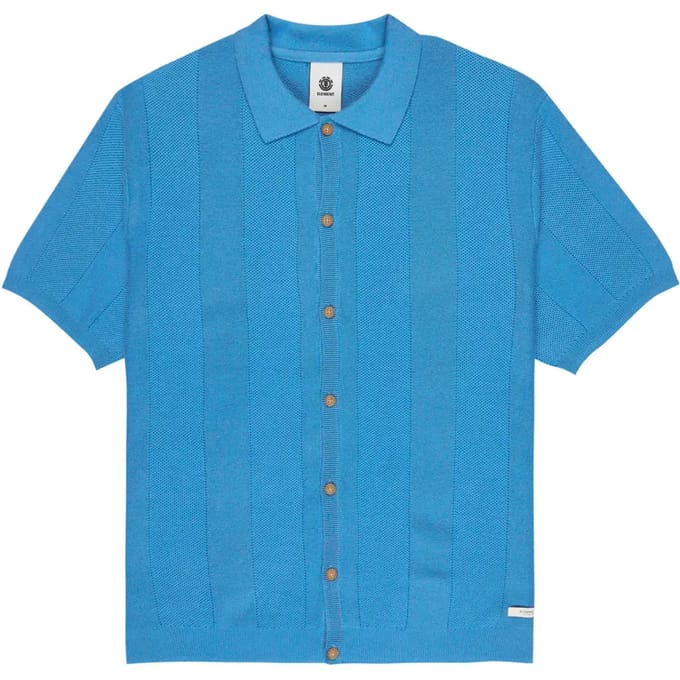 Element Stripe Textured Knit Shirt blauw