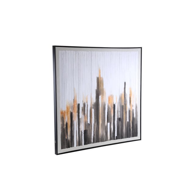 PTMD Wandpaneel Gustas - 102x4x102 cm - Poly - Bruin